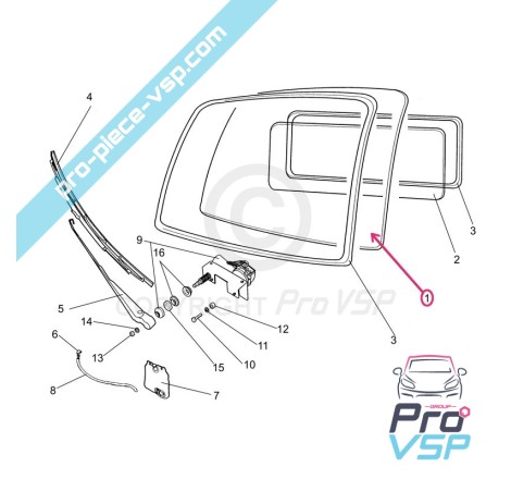 Pare brise pour Ligier Xpro Casalini Kerry Microcar Mpro