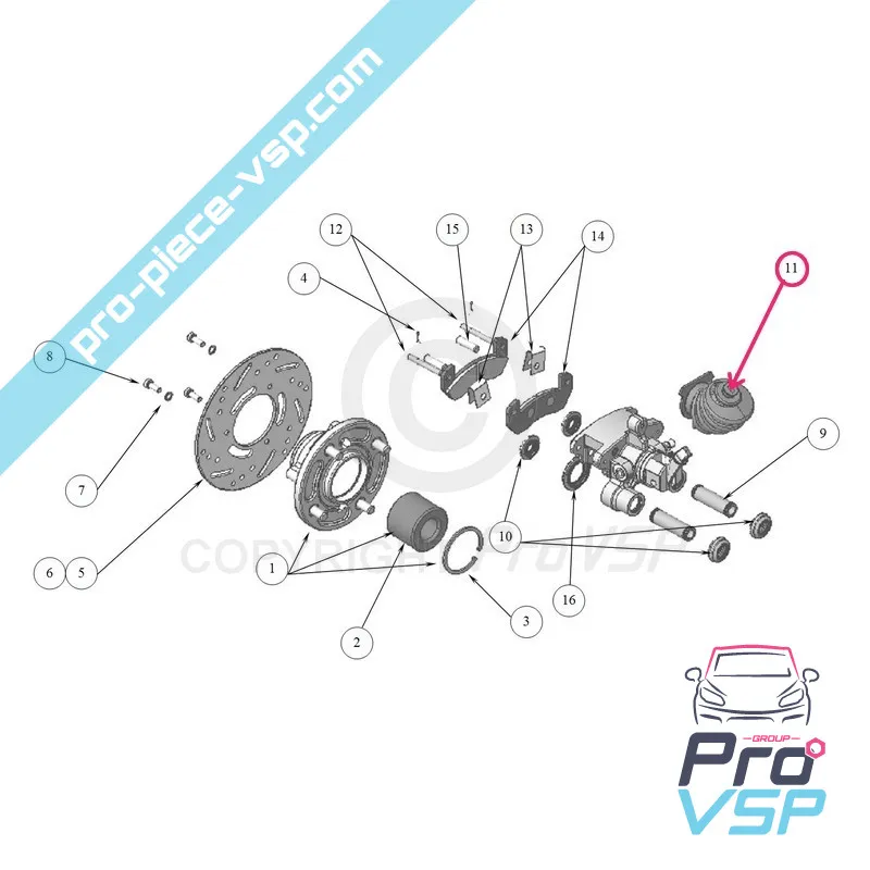 Rear brake caliper bellows for Ligier Nova Xtoo 1 2 max r s rs Optimax