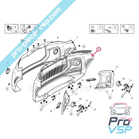 Griglia per Ligier JS50 e JS50L Sport Phase 1