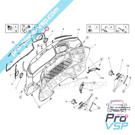 Nevoeiro cache reto preto ébano para Ligier JS50/JS50L Fase 1 sem nebuloso