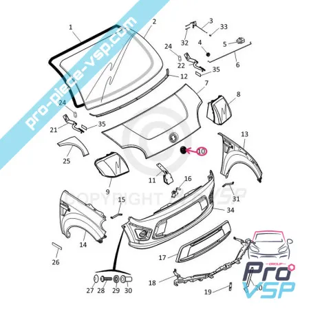 Hood or tailgate logo for Dué First