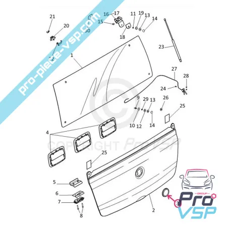 Cappuccio o logo portellone per Dué First