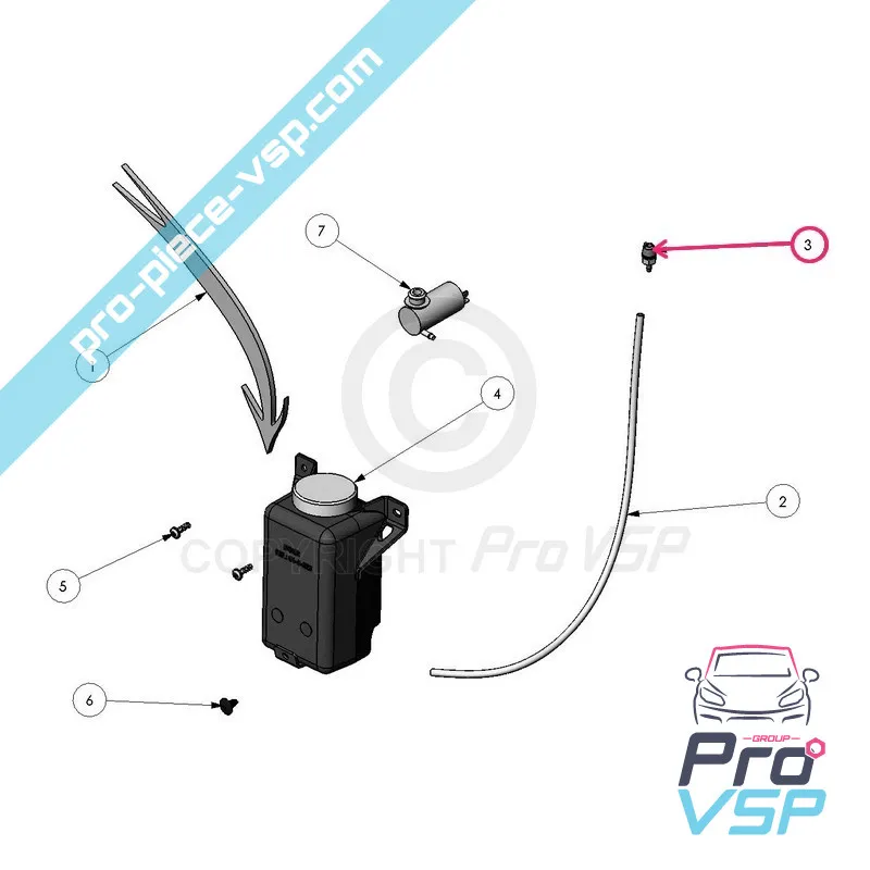 Gicleur de lave glace pour Ligier