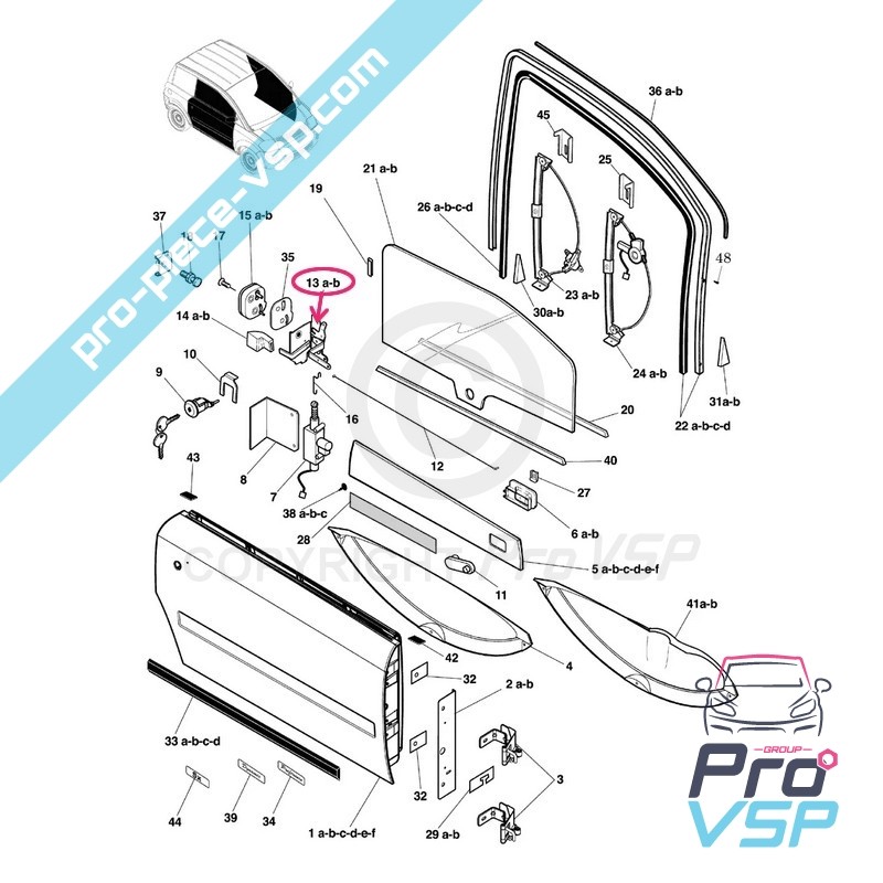 Cerradura de puerta izquierda