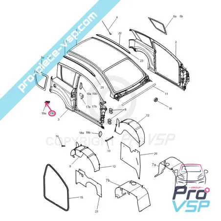 Logotipo da quantidade central esquerda para Microcar Mgo 1 e 2