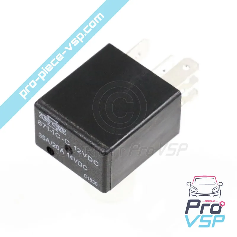 Relais noir 5 broches pour Ligier Microcar Dué