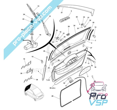 Zíper de abertura segura para Microcar Mc1 Dué First