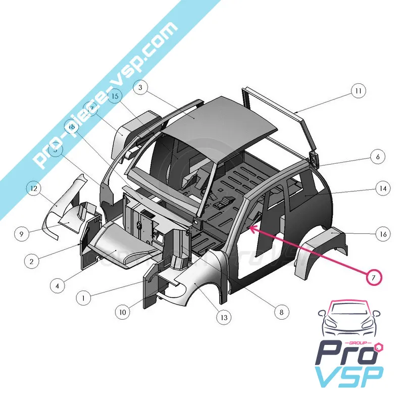 Rear floor Ligier Xtoo 1 Xtoo 2 Xtoo S