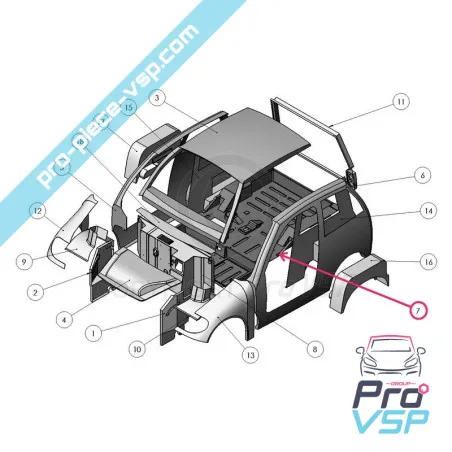 Piso trasero Ligier Xtoo 1 Xtoo 2 Xtoo S