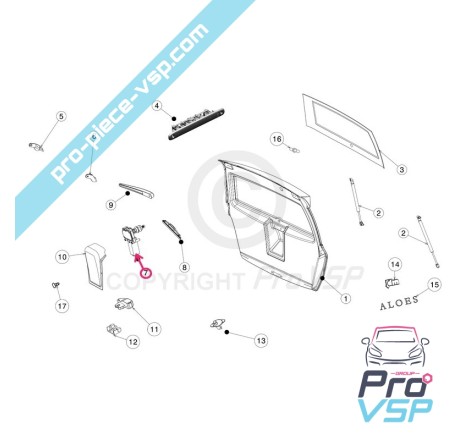 Rear wiper motor