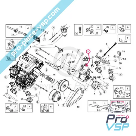 Adaptable gearbox for Ligier Microcar Dué
