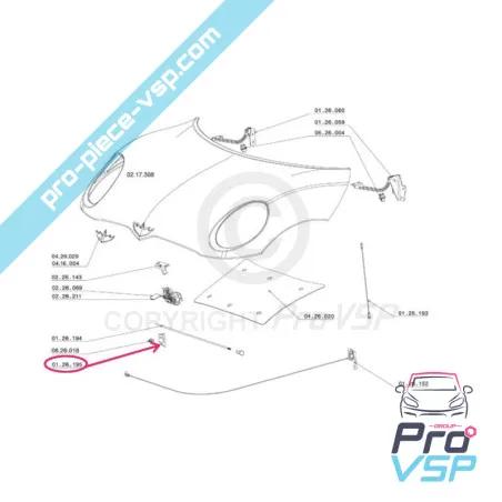 Holder Hood Hook per Chatenet Ch26 Ch28 Ch30 Ch32 Ch33 Sporteevo