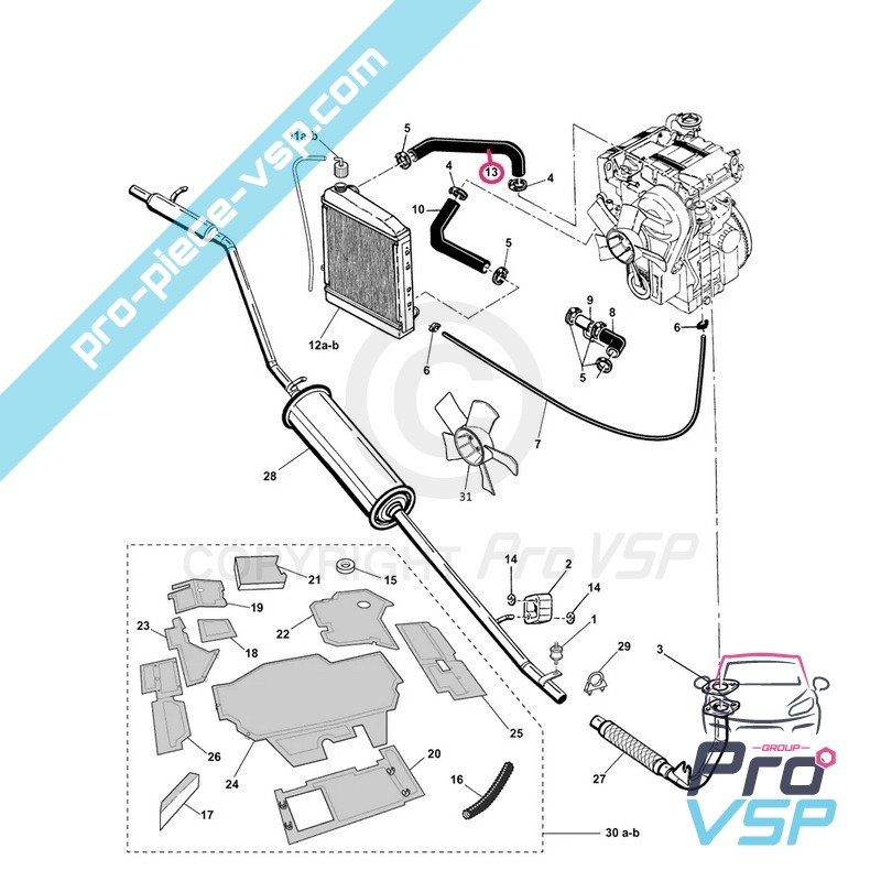 Durite radiateur supérieure JDM (origine) - VSPièces, Pièces de Voiture  sans Permis