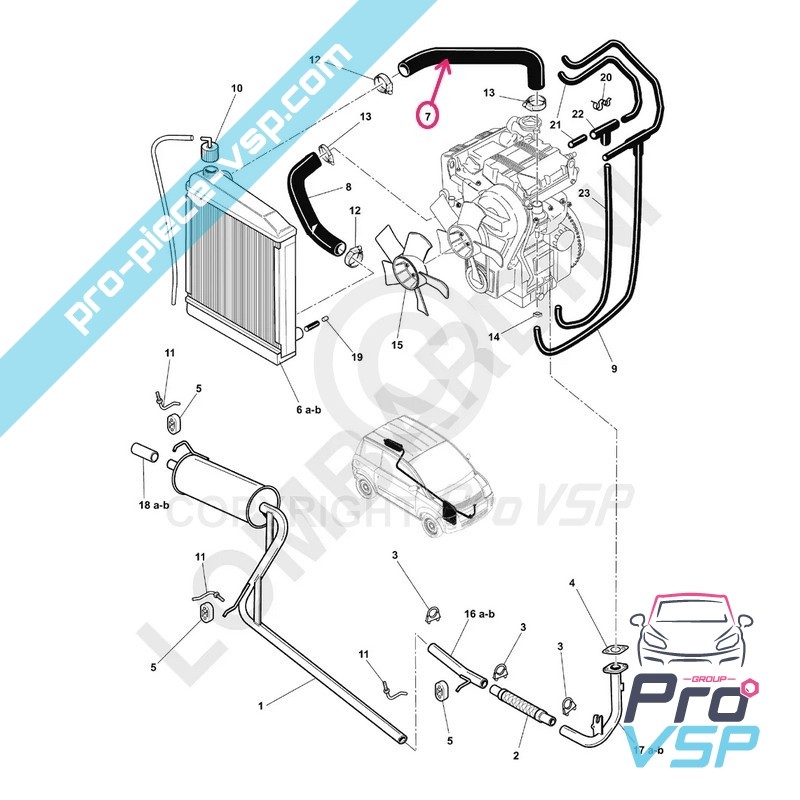 Furtun de radiator superior