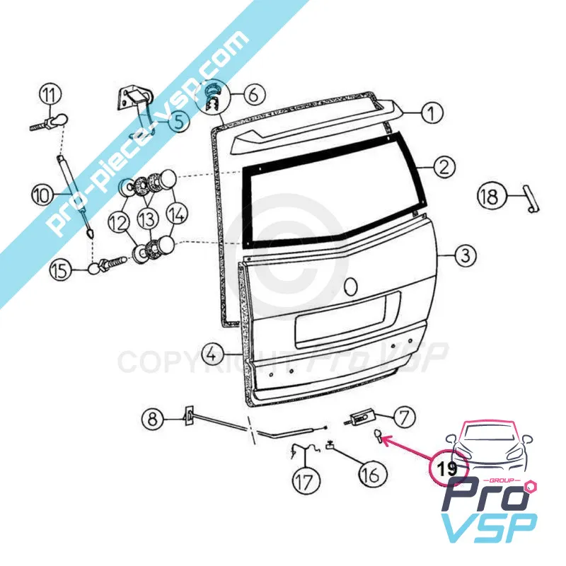 Tailgate strike for Aixam