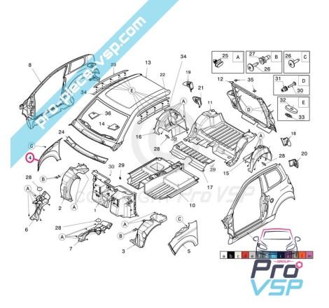 Ala direita adaptável para microcar mgo 3 mgo 4 Dué P85 P88