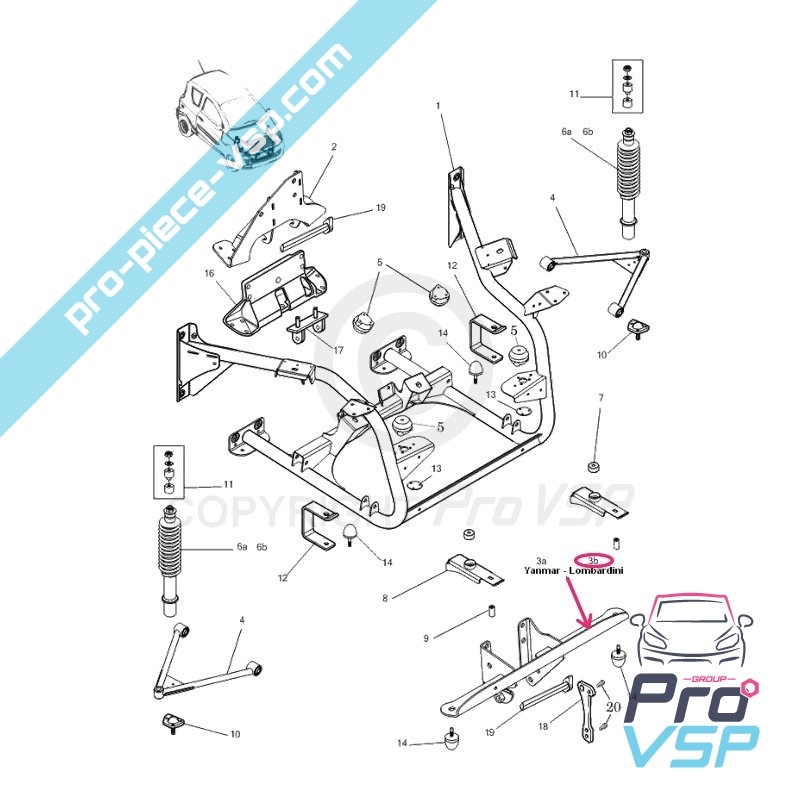 Soporte del motor frontal