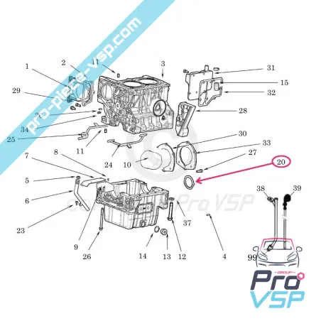 Arborele lateral arbore cotit pentru motor Lombardini 502 Euro4
