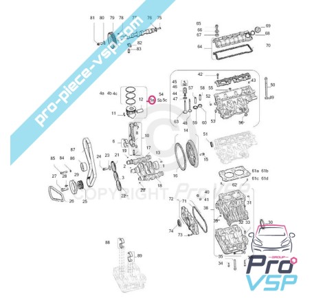 Piston origine pour moteur Lombardini DCI 442