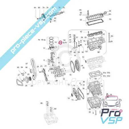 Piston origine pour moteur Lombardini DCI 442