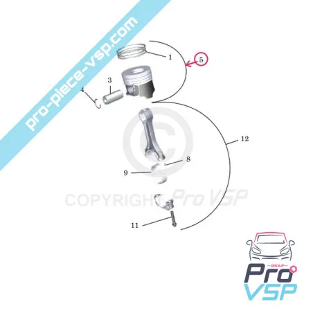 Kolbenherkunft für Motor Lombardini Dci 492 480 Hdi