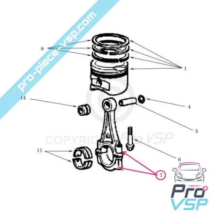Asta del motore Lombardini Progress 502 Euro4