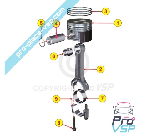 Kolbenachse für Motor Lombardini Progress