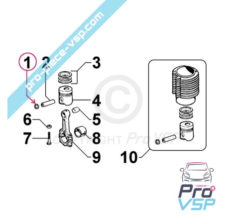Piston clip