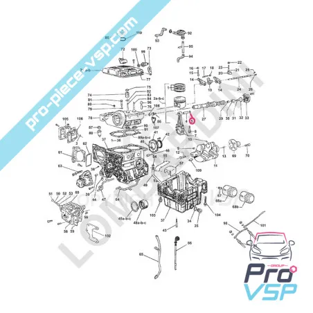 Clipe de pistão motor Lombardini Focs 502