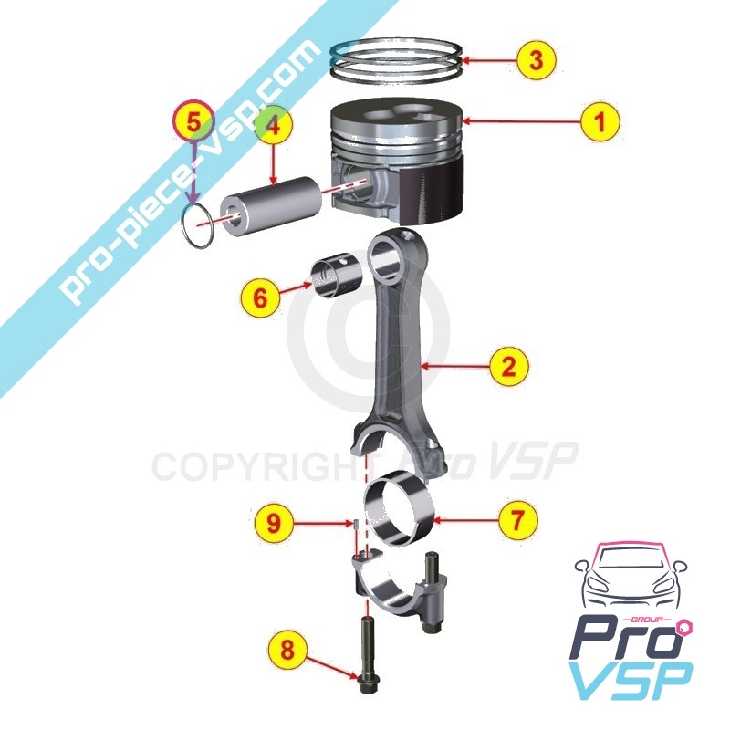 Piston clip