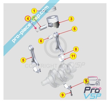Piston clip