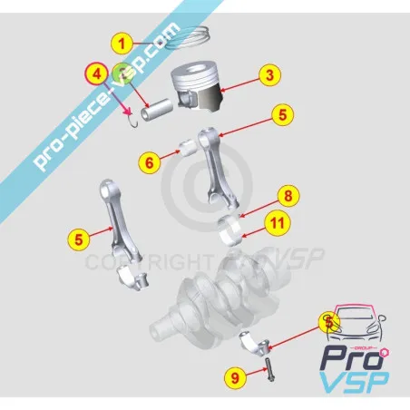 Clip a pistone motore Lombardini DCI