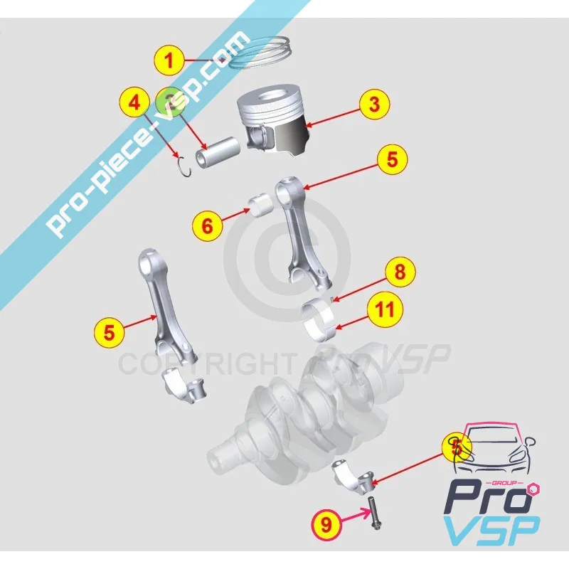 Engine rod screw Lombardini DCI