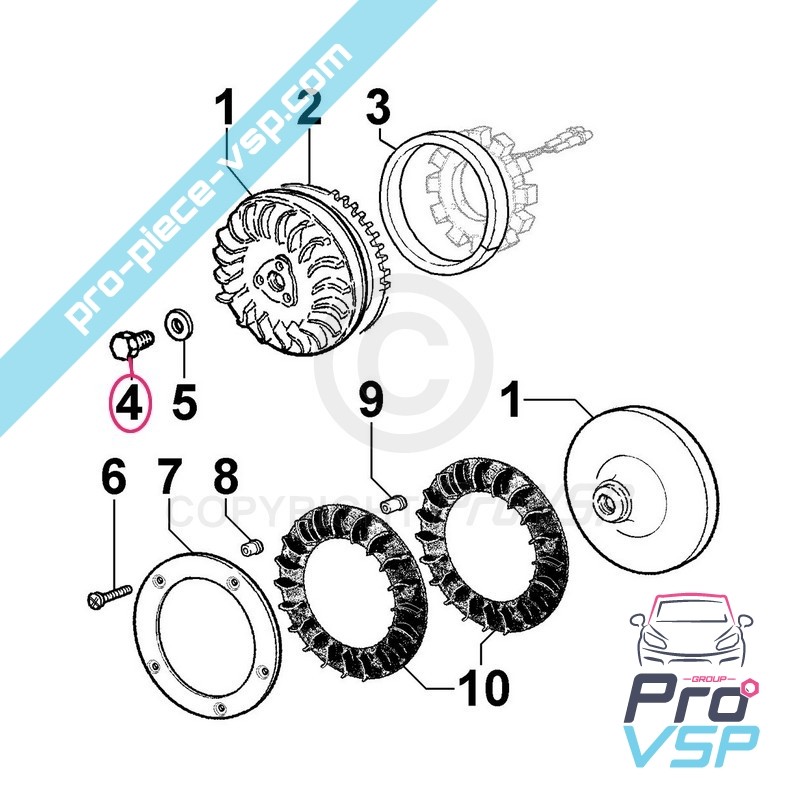 Motor steering wheel screw