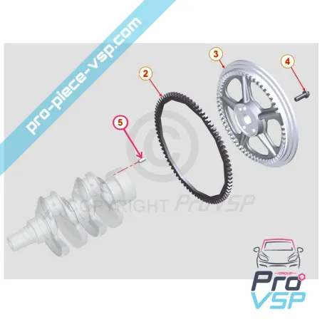Guide de centrage de volant moteur et bloc moteur pour moteur Lombardini DCI