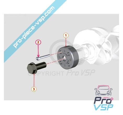 Connecting screw Alternator pulley