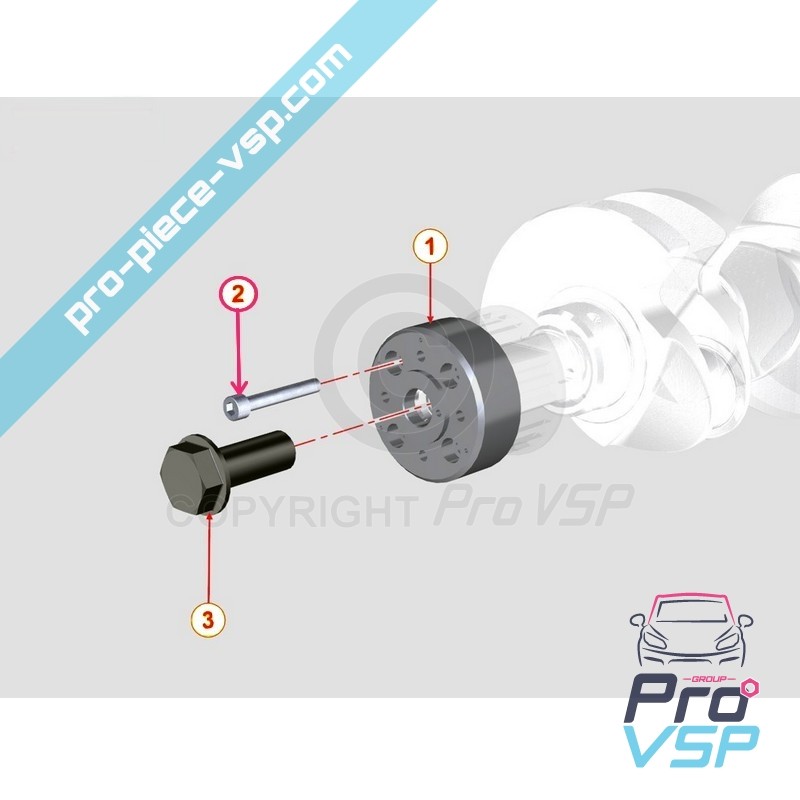 Connecting screw Alternator pulley