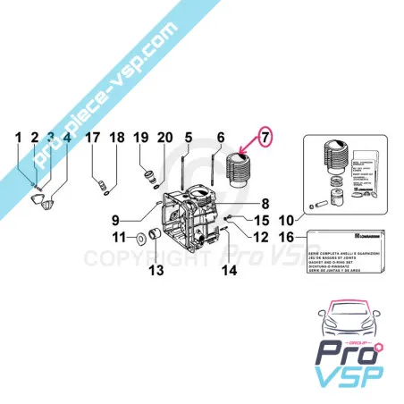 Cilindro del motor Lombardini 6LD325