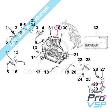 Motor del motor para el motor. Lombardini monocilinder 15ld
