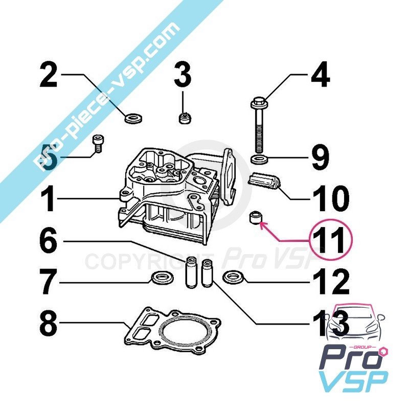 Central cylinder head sleeve