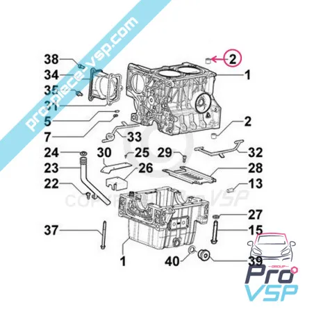 Douille de centrage culasse pour moteur Lombardini 502 523