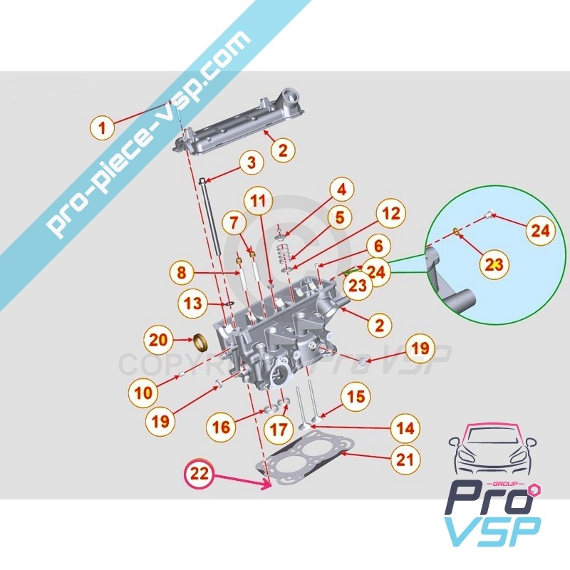 Plot centering sleeve cylinder head