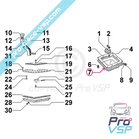 Alloggiamento ad olio motore Lombardini 6LD325