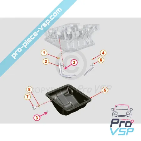 Parafuso de motor M6x12 para motor Lombardini DCI