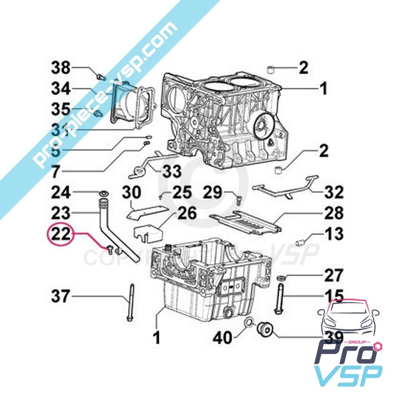 Oil suction tube screws