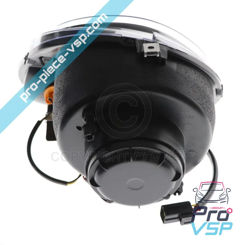 Phare droit fond noir adaptable pour Aixam Mega Phare droit fond noir adaptable pour Aixam Mega