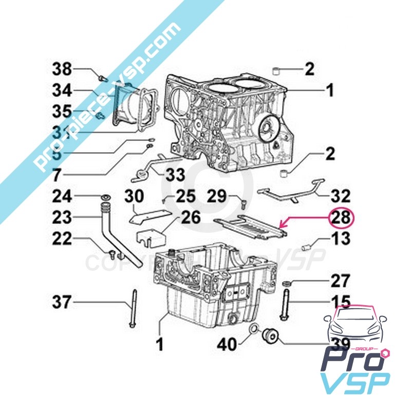 Oil crankcase plate