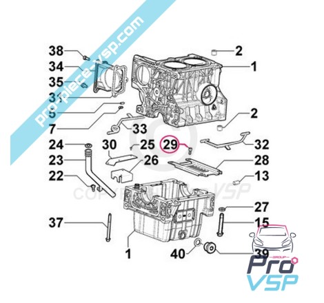 Oil carter plate screw