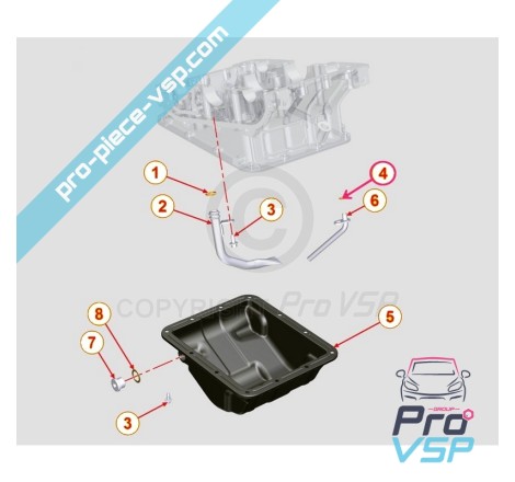 Oil recovery tube gasket