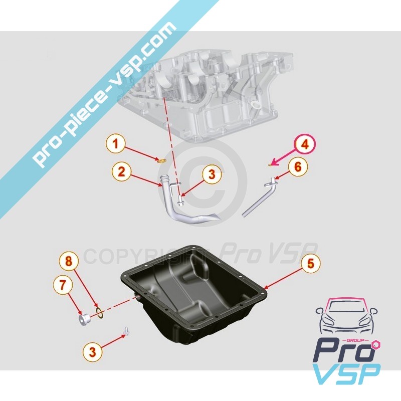 Oil recovery tube gasket